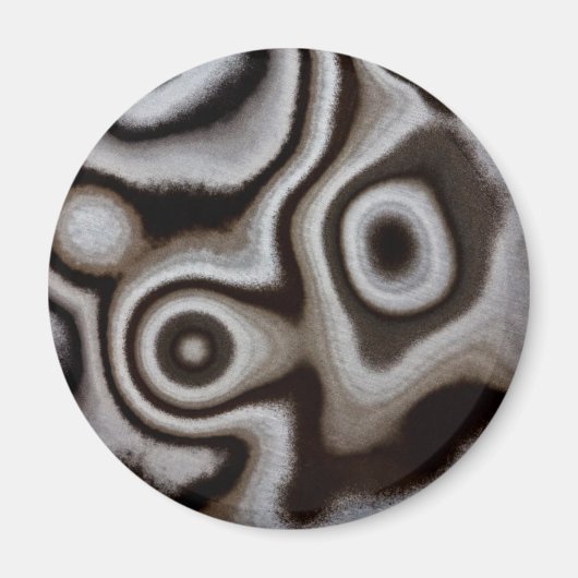 Schwarz-weißer Jaspisstein Magnet (Vorne)