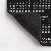 Schwarz-weißer Kalender 2027 Werbeartikel Mousepad (Ecke)