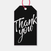 Schwarz-weißer Kalligraphie-Schriftart Vielen Dank Geschenkanhänger (Vorderseite)