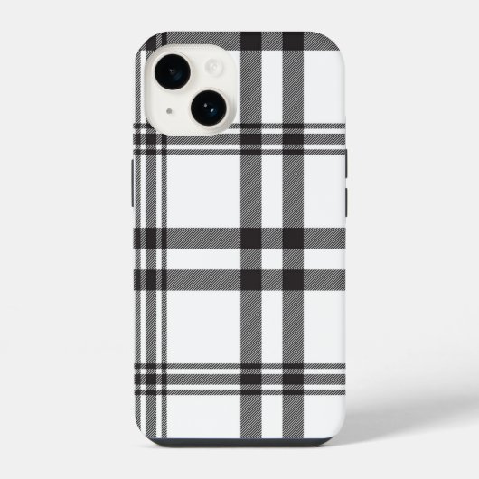 Schwarz-weißer Karierter Iphone-Fall iPhone Hülle (Rückseite)