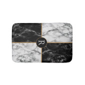 Schwarz-weißer Karo-Bath-Mat mit benutzerdefiniert Badematte (Vorderseite)