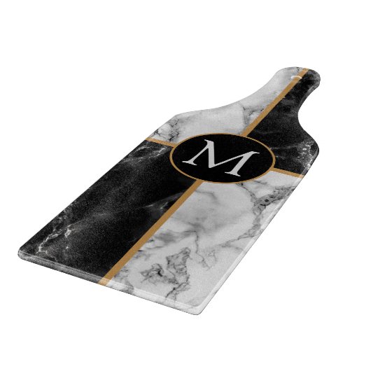 Schwarz-weißer Karo Marmorablage Schneidebrett (Ecke)