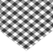 Schwarz-weißer Karo-Muster Ländertisch Kurzer Tischläufer (Ecke)