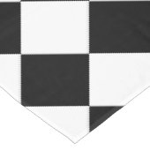 Schwarz-weißer Karo Tablecloth Muster Tischdecke (Schrägansicht)