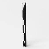 Schwarz-weißer Katzenmonogramm-Block Case-Mate iPhone Hülle (Hinten/Links)