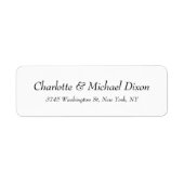 Schwarz-weißer klassischer, stilvoller Familiennam (Vorne)