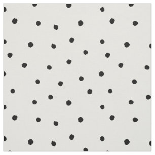 Schwarz-weißer kleiner Dot Brush Circle Drucken M Stoff