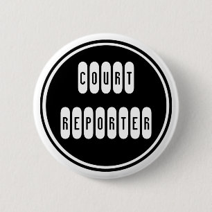 Schwarz-weißer Knopf für den Proof Court Reporte Button