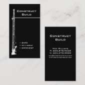 Schwarz-weißer Kran für die Bausparte Visitenkarte (Vorne/Hinten)