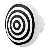 Schwarz-weißer Kreis-Muster-Bullaugen-Ziel-Entwurf Keramikknauf (Rechts)