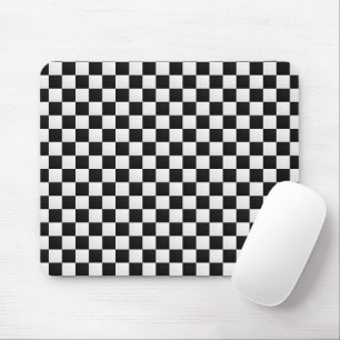 Schwarz-weißer Krokodilhautdruck Schach Mousepad