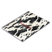 Schwarz-weißer Kuhdruck in der Landwirtschaft Notizblock (Linke Seite)