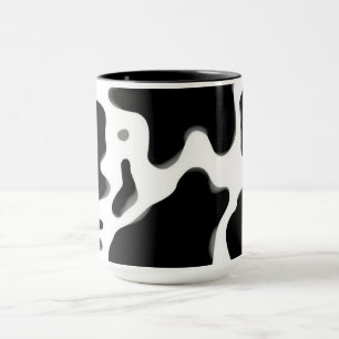 Schwarz-weißer Kuhdruck Trendiges Tier Tasse