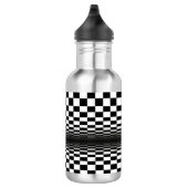 Schwarz-weißer Kunstkontrast Edelstahlflasche (Rechts)