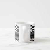 Schwarz-weißer Kunstkontrast Espressotasse (Rückseite)