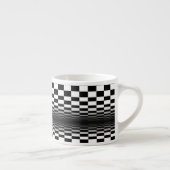 Schwarz-weißer Kunstkontrast Espressotasse (Rechts)