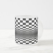 Schwarz-weißer Kunstkontrast Mattglastasse (VorderseiteRechts)