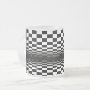 Schwarz-weißer Kunstkontrast Mattglastasse