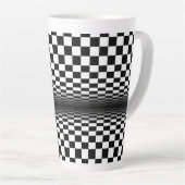 Schwarz-weißer Kunstkontrast Milchtasse (Rechte Ecke)