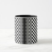 Schwarz-weißer Kunstkontrast Tasse (Zentrum)