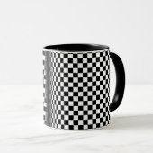 Schwarz-weißer Kunstkontrast Tasse (VorderseiteRechts)