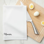 Schwarz-weißer lässiger Skriptname Geschirrtuch (Viertel Falte)