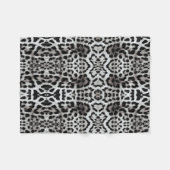 Schwarz-weißer Leopard-Decke Fleecedecke (Vorderseite (Horizontal))