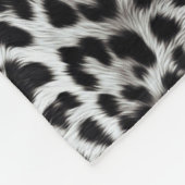 Schwarz-weißer Leopard-Decke Fleecedecke (Ecke)