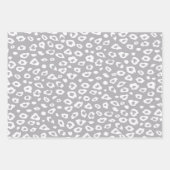 Schwarz-weißer Leopard-Druck mit Bow zum Geburtsta Geschenkpapier Set (Vorderseite 3)