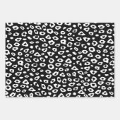 Schwarz-weißer Leopard-Druck mit Bow zum Geburtsta Geschenkpapier Set (Vorderseite 2)