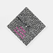 Schwarz-weißer Leopard-Druck mit Bow zum Geburtsta Serviette (Ecke)