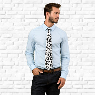 Schwarz-weißer Leopard-Fleck Krawatte
