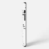 Schwarz-weißer Leopard iPhone Hülle (Linke Seite)