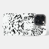 Schwarz-weißer Leopard iPhone Hülle (Rückseite (Horizontal))