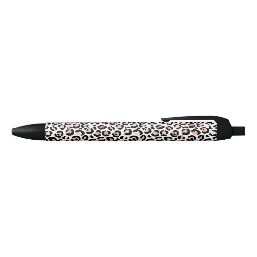 Schwarz-weißer Leopard- PrintPen Kugelschreiber (Oberseite)