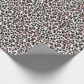 Schwarz-weißer Leopardendruck in Rosa             Geschenkpapier (Ecke)
