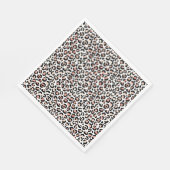 Schwarz-weißer Leopardendruck in Rosa Serviette (Ecke)