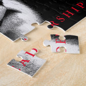 Schwarz-weißer Lion Motivierend Leadership Zitat Puzzle (Seite)