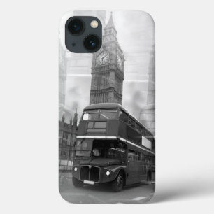 Schwarz-weißer London Bus Big Ben Case-Mate iPhone Hülle