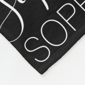 Schwarz-weißer Mädchenname Benutzerdefiniert Perso Fleecedecke (Ecke)