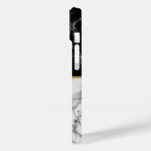 Schwarz-weißer Marble Benutzerdefinierter iPhone-L Case-Mate iPhone Hülle (Rückseite / Links)