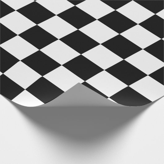 Schwarz-weißer Markierungsblock Geschenkpapier (Ecke)