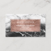 Schwarz-weißer Marmor der Visitenkarte (Rückseite)