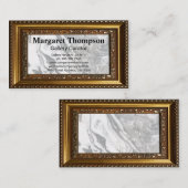 Schwarz-weißer Marmor | Gold Decorative Rahmen Visitenkarte (Vorne/Hinten)