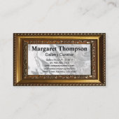 Schwarz-weißer Marmor | Gold Decorative Rahmen Visitenkarte (Vorderseite)