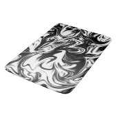 Schwarz-weißer Marmor, große Speicherschaummatte Badematte (Schrägansicht)