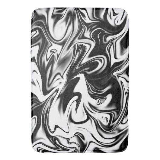 Schwarz-weißer Marmor, große Speicherschaummatte Badematte (Vorderseite Vertikal)