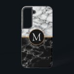 Schwarz-weißer Marmor Ihr Letter Samsung Galaxy Fa Samsung Galaxy Hülle<br><div class="desc">Personalisierte Samsung Galaxy Hüllen oder iPhone Cases mit Schwarz-Weiß-Marmor Stone Design von MIGNED - Fügen Sie Ihren Letter / or Year - Age / Number / More mit Anpassungs-Tool !</div>