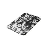 Schwarz-weißer Marmor, kleine Schaumstoffmatte Badematte (Schrägansicht)