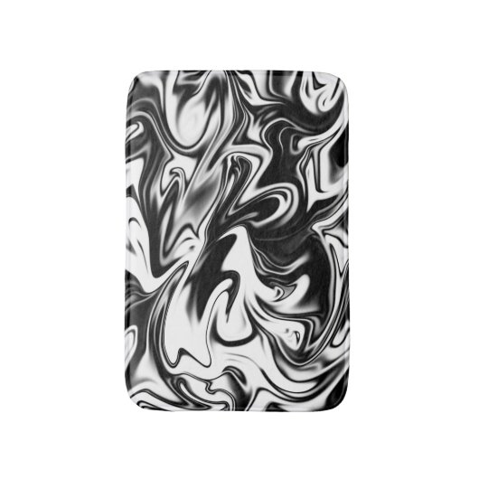 Schwarz-weißer Marmor, kleine Schaumstoffmatte Badematte (Vorderseite Vertikal)